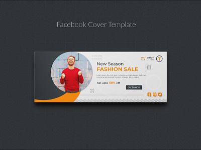 Fashion sale Facebook cover banner template