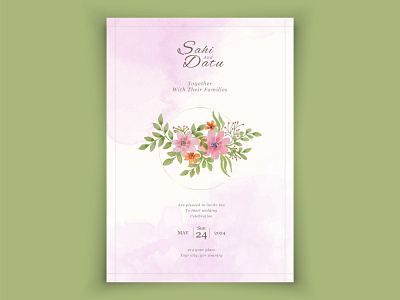 Elegant wedding invitation cards template abstract card decoration design elegant floral flower frame illustration invitation leaf luxury ornament pattern set template vector vintage watercolor wedding