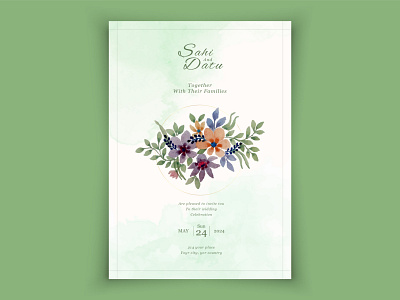 Elegant wedding invitation cards template abstract card decoration design elegant floral flower frame illustration invitation leaf luxury ornament pattern set template vector vintage watercolor wedding