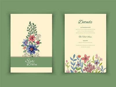 Elegant wedding invitation cards template abstract card decoration design elegant floral flower frame illustration invitation leaf luxury ornament pattern set template vector vintage watercolor wedding