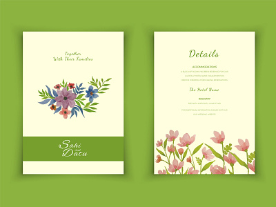 Elegant wedding invitation cards template abstract card decoration design elegant floral flower frame illustration invitation leaf luxury ornament pattern set template vector vintage watercolor wedding