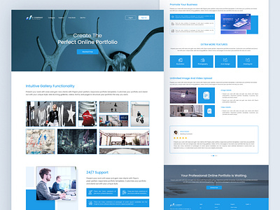 Portfolio builder website service page Ui