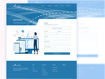 Sign up page account business company create design landing landing page login organisation page register responsive sign sign up ui up user web