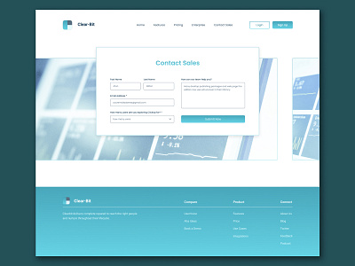 Contact page ui design