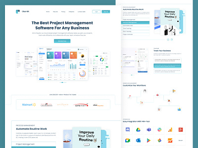 Saas landing page landing page ui