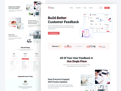 Saas landing page landing page ui