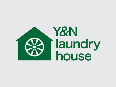 Y&N Laundry House branding flat vector logo design indentity design laundromat laundry logo logo design minimal design minimal logo design