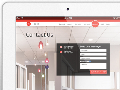 Website design for a digital agency contact form webdesign