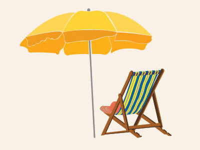 Beach beach beach chair icon iconography illustration umbrella