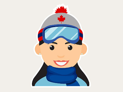 Anne Joins Team Canada design emoji illustration