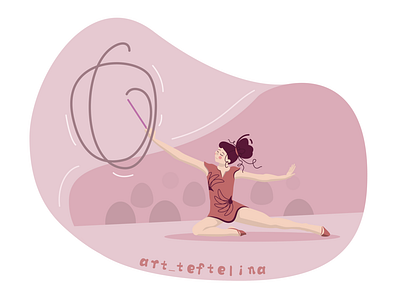 Gymnast design gymnast gymnastics illustration vector девушка