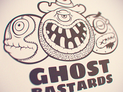 Ghost Bastards bastards cartoon character creative design emblem face ghost logo monster team ugly