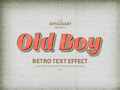 10 Retro Text Effect v.1 20s 50s 60s grunge mock up old style presentation psd retro text typography vintage