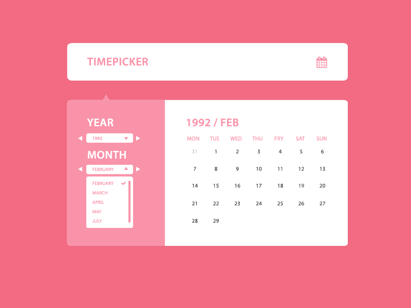 Animation For Timepicker ae calendar gif time timepicker ui ux web web design