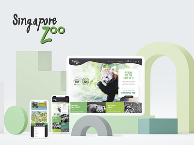 Singapore Zoo - Web and Mobile Application Redesign branding design illustration logo ui uiux user inteface user research web app design