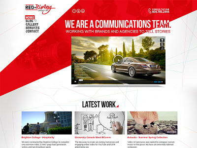 Red Ripley creative design interface design landing page red web design