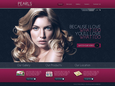 Pearls creative design interface design landing page web design