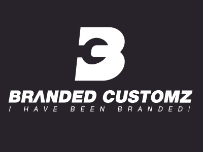 Branded Customz automotive black white creative