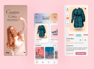 UI/UX Design E-Commerce App Concept app design typography ui ux