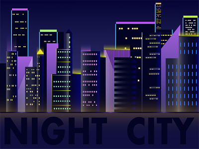 Business center. Night in the big city. abstraction apartment architecture background banner built business center city community concept construction crowded high rise building horizon night city panorama skyline skyline city website