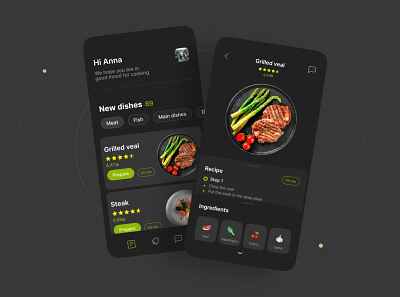 Recipes design mobile ui ux