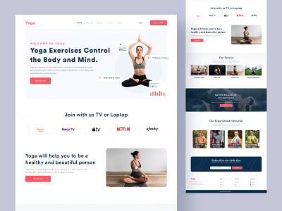 Fitness Landing Page💪 branding clean ui design exercise fitness graphic design gym health landing page logo minimal popular sports typography ui ux vector website workout yoga