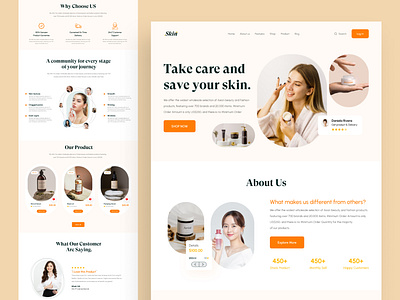 Beauty Product Shopify Store Design beauty beauty product store branding care clean ui cosmetic ecommerce face glow graphic design interface landing page minimal product shopify skin skincare store ui