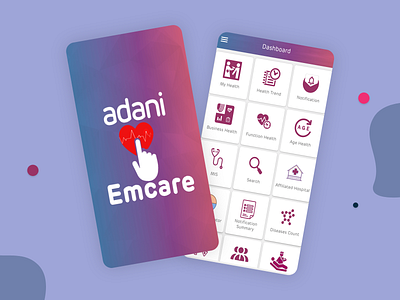 Adani Emcare Wellness Tracker adani adaniemcare adobe xd android design employee app healthapp ios medicalapp mobile app ui ux