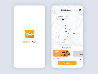 QuickTaxi Ride App adobe xd android design flutter app development mobile app ride app taxiapp ui ui ux uidesign