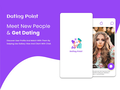 Dating Point adobe xd android dating app datingapp design flutter ios mobile ui ui uidesign