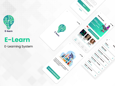 E-Learn App adobe xd android e learning flutter ios mobile app online education online school school app student student app ui ux uidesign