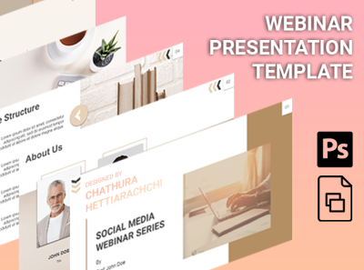 Webinar Presentation Template branding course design googleslide graphic design presentation template ui webinar