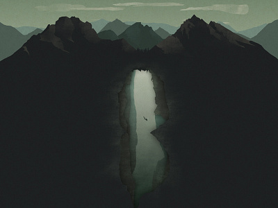 The Last Dive of David Shaw art design illustration landscapes silhouettes we lost the sea