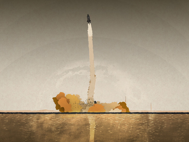 Challenger part 1 - Flight we lost the sea landscapes silhouettes art design illustration