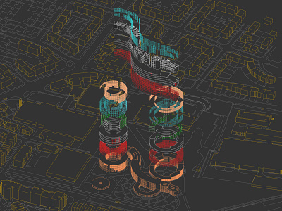 Granton's Agro-Farmville (Exploded Axonometric) illustration