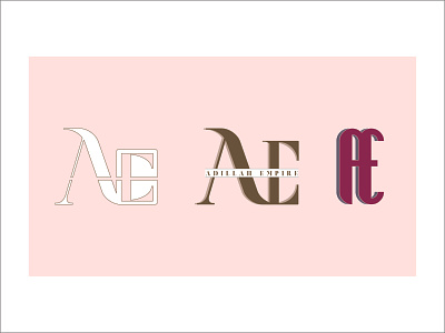 AE Monogram design illustration monogram logo