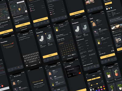 E-commerce app app design dark mode dark theme dark ui design e commerce app e commerce design ui