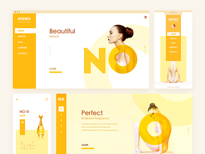 NONO brand ios perfume ui ux vi web