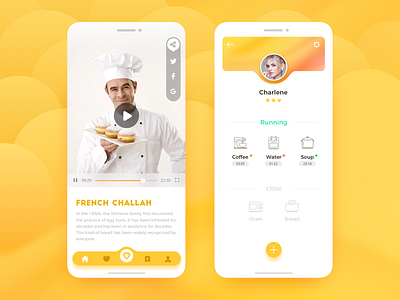 Food APP app color design food app kitchen smart kitchen ui ux
