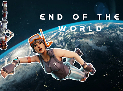 Youtube Thumbnail For my "End of the World" Montage design fortnite fortnite logo fortnitegfx videogame