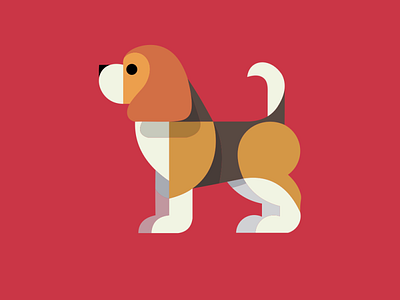 dog animation design icon logo typography