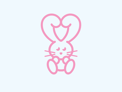 rabbit animation design logo
