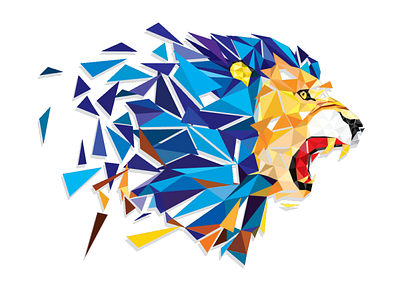 lion animation design icon illustration logo minimal