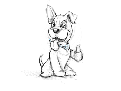 Dog mascot for pet fence brand animation design illustration logo