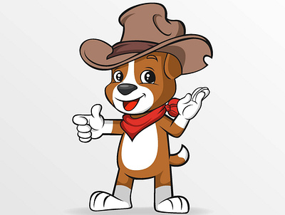 Dog mascot for pet fence brand