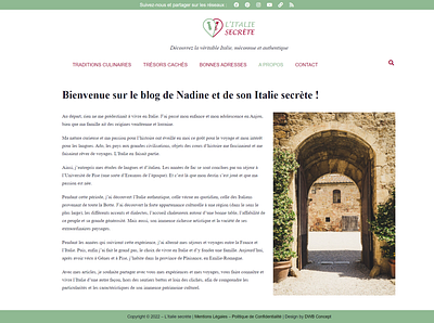 Blog Design "L'Italie Secrète" blog design ui ux website