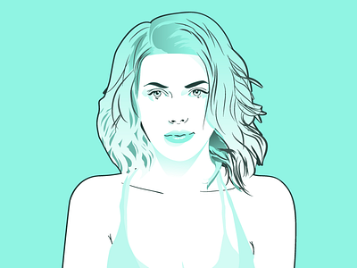 Scarlett bold colors contrast design girl high illustration johansson portrait scarlett vector vectors