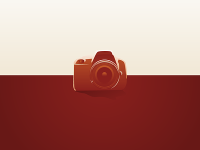 Camera camera design flat graphic icon illustration red vector vectors