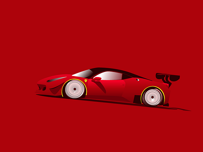 Ferrari car design ferrari graphic illustration minimalist red vector vectors