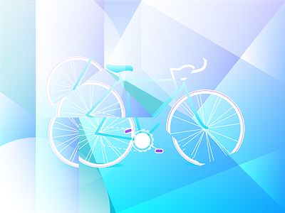 bycicle bold bycicle colors contrast cubism design flat gradient graphic illustration vector vectors